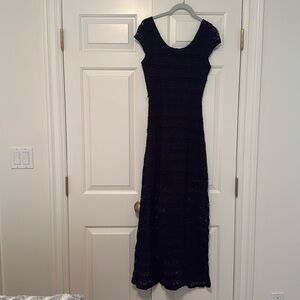 Ya Los Angeles Black Lace Maxi Dress